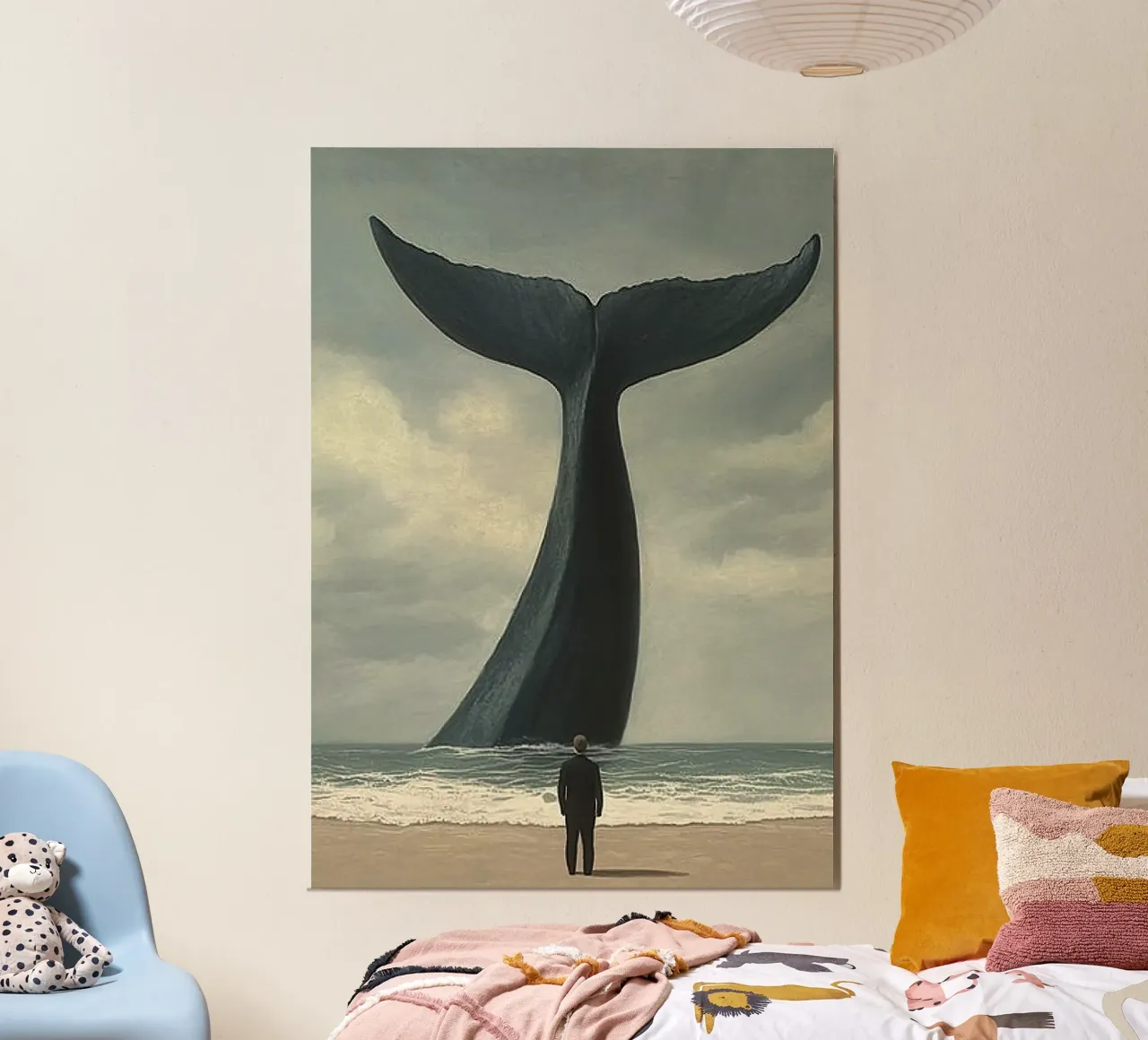 Walvisvin poster van Nikis Art Studio