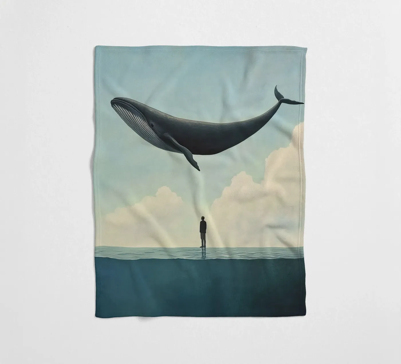 Wal fleece blanket by Nikis Art Studio