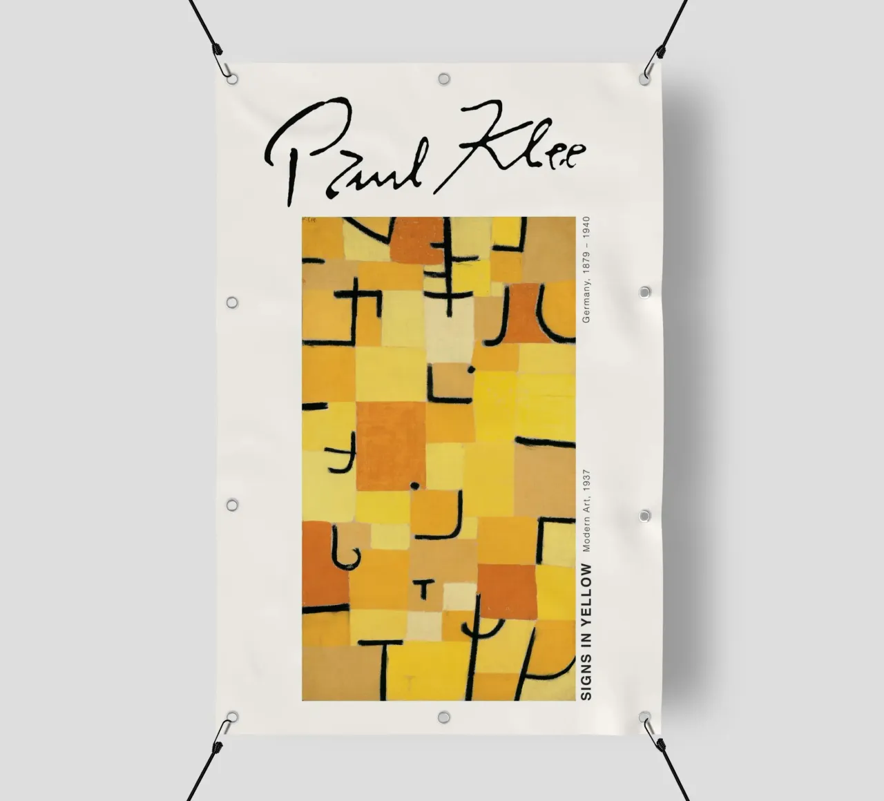 Paul Klee - Zeichen in Gelb PVC Plane von Old Masters