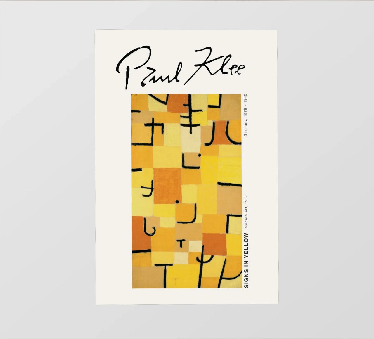 Paul Klee - Signes en jaune bâche pvc de Old Masters