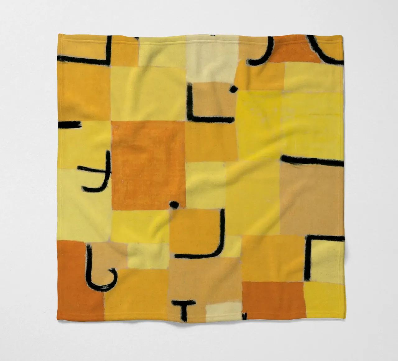 Paul Klee - Signs in Yellow fleece blanket by Old Masters