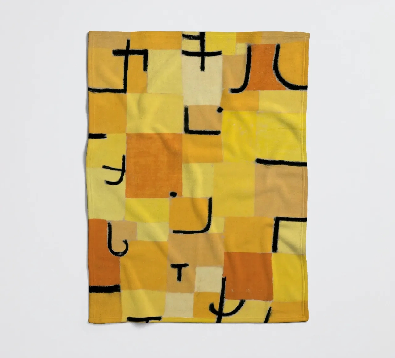 Paul Klee - Signs in Yellow fleece blanket by Old Masters