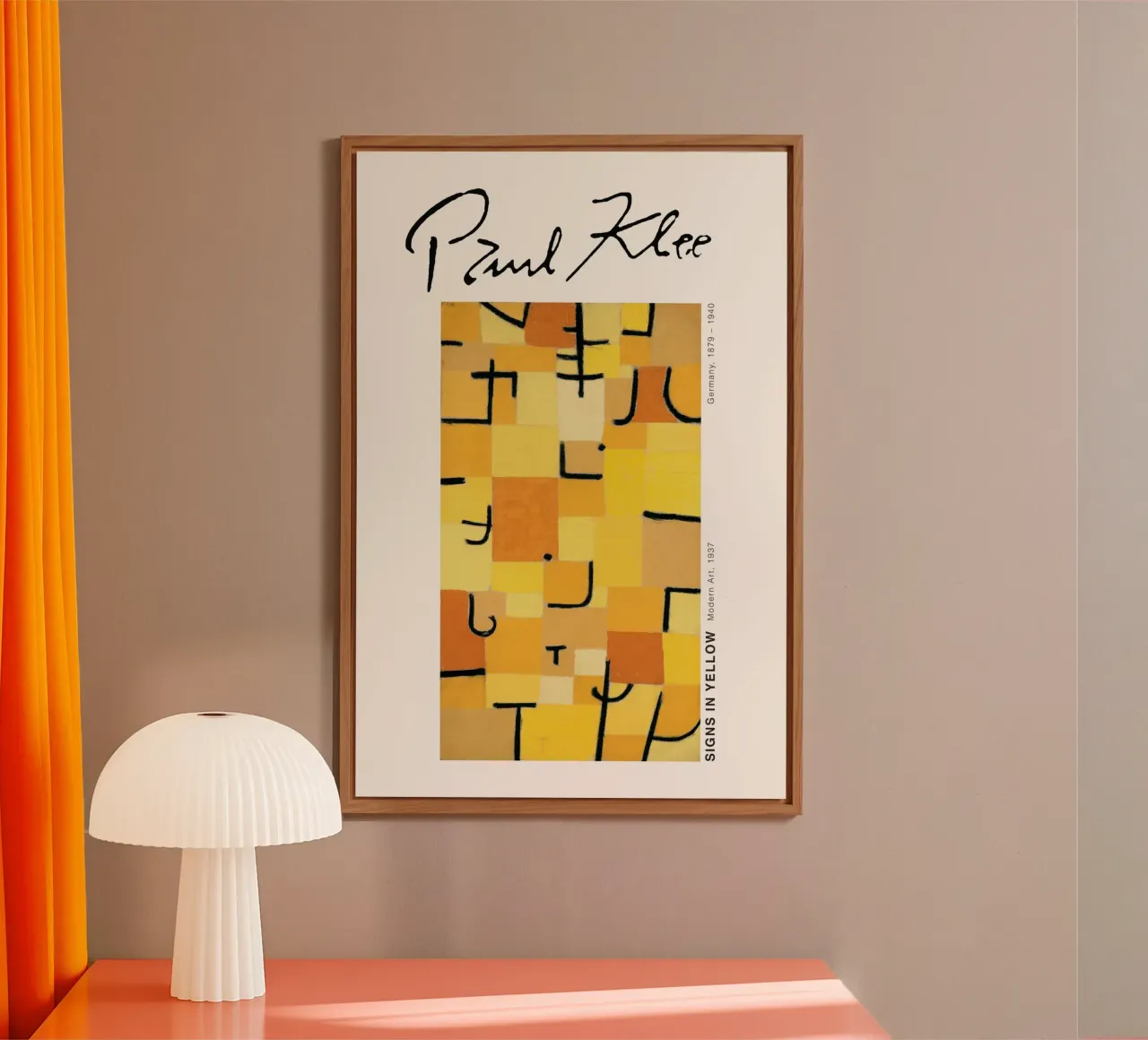 Paul Klee - Zeichen in Gelb Alu-Dibond von Old Masters