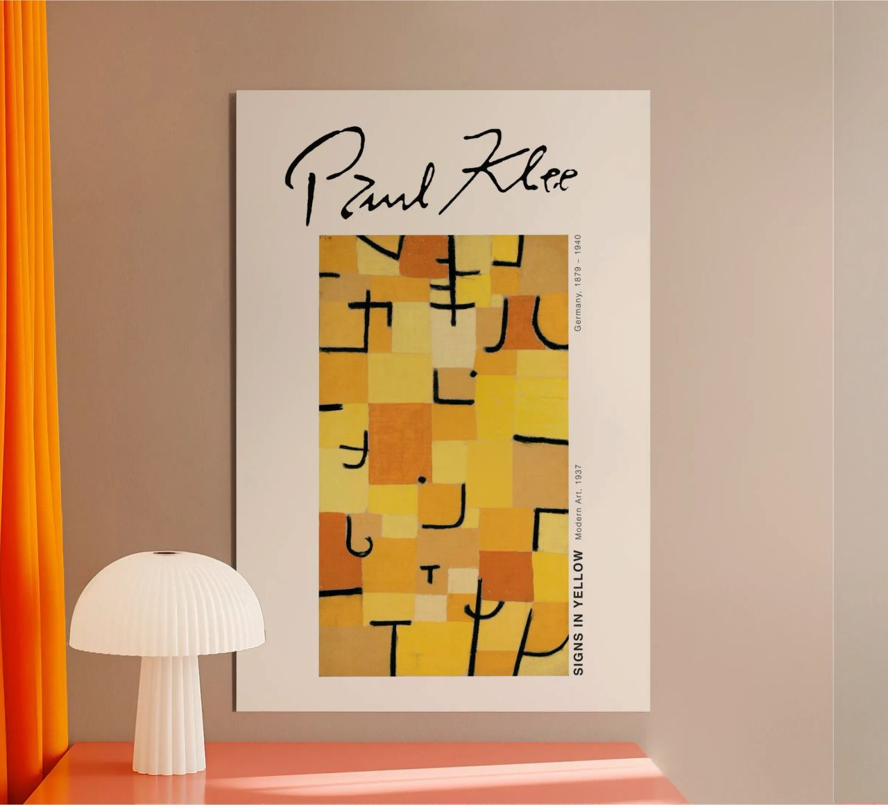 Paul Klee - Signes en jaune alu dibond de Old Masters
