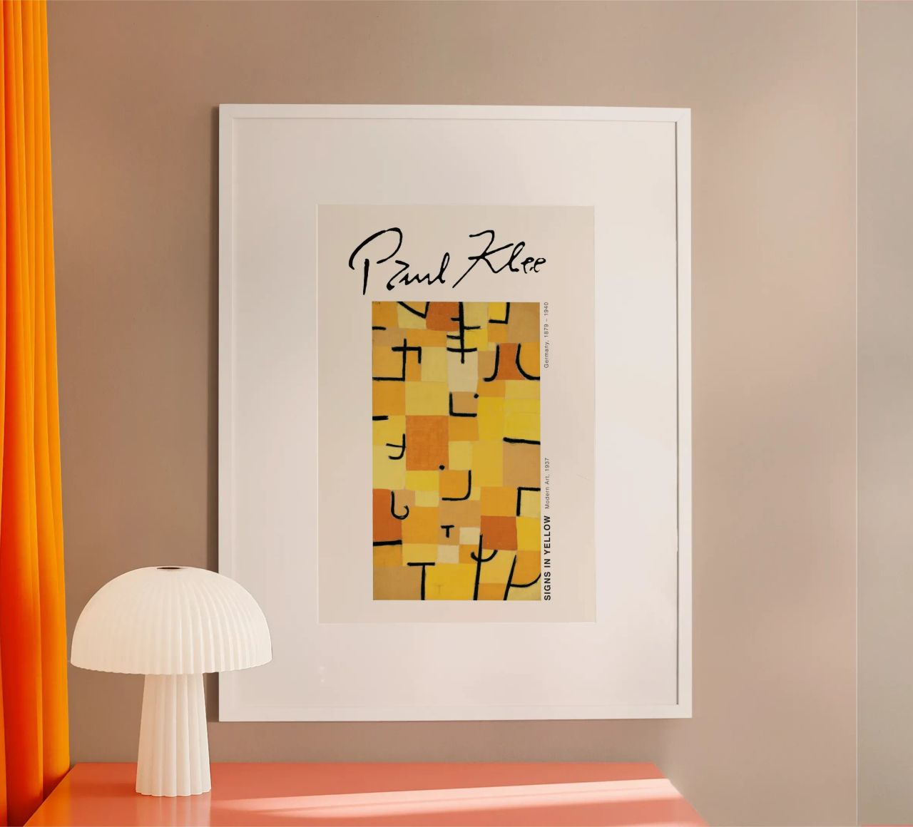 Paul Klee - Signes en jaune hahnemühle de Old Masters