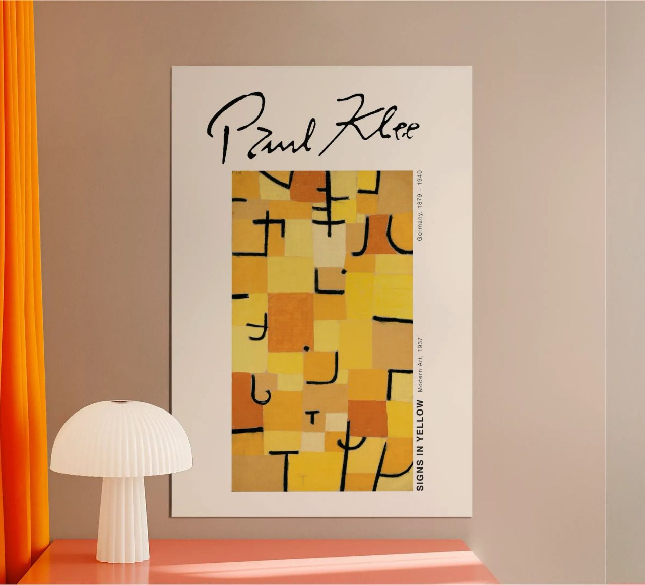 Paul Klee - Signes en jaune hahnemühle de Old Masters