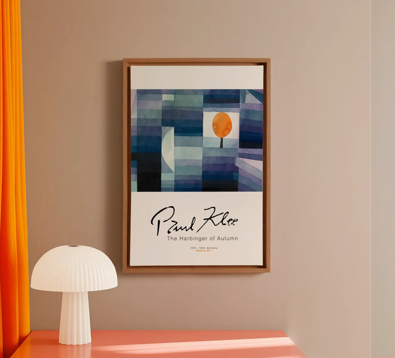 Paul Klee - Il messaggero dell'autunno tela con Cornice a cassetta da Old Masters