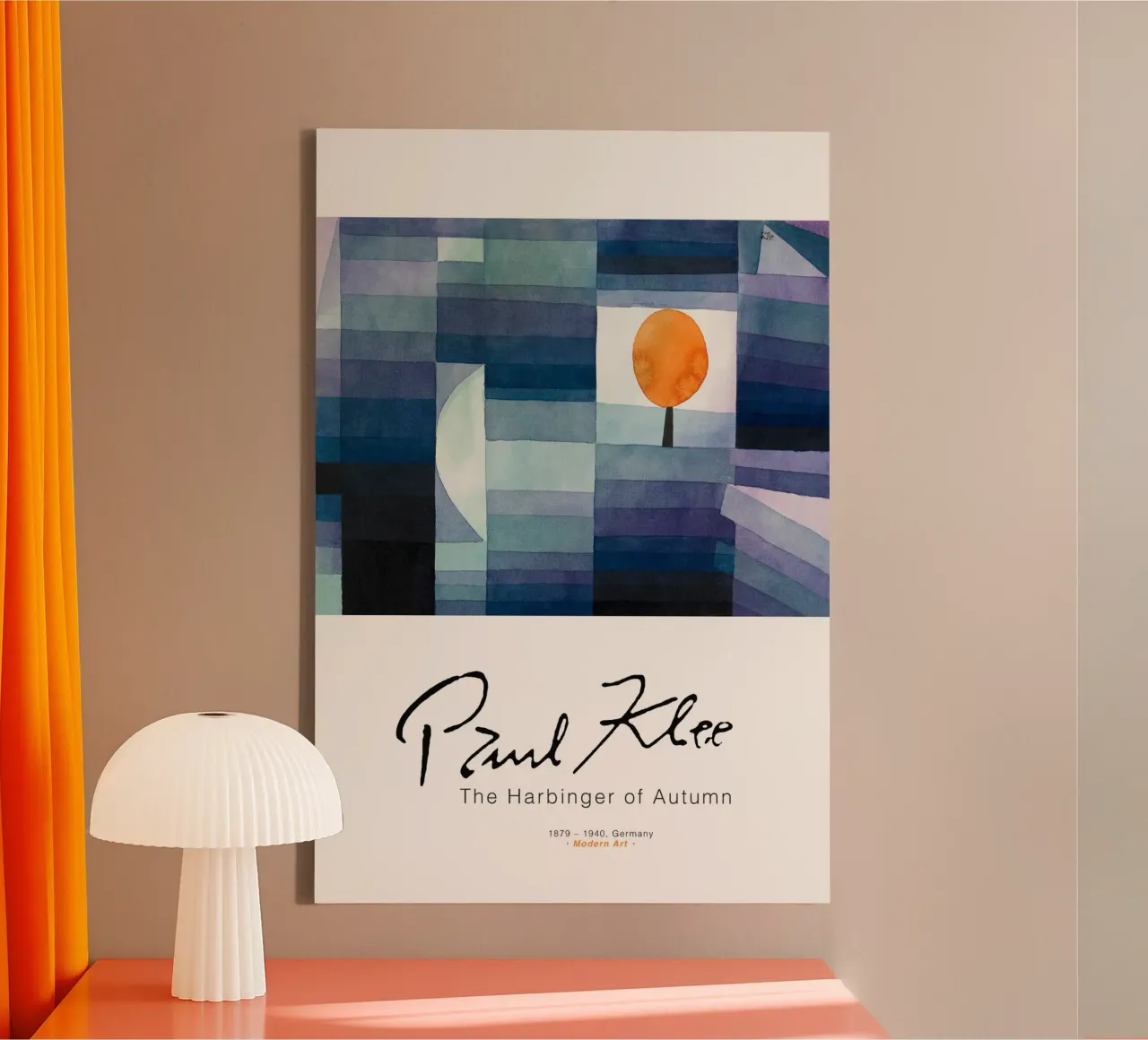 Paul Klee - Il messaggero dell'autunno tela con Cornice a cassetta da Old Masters