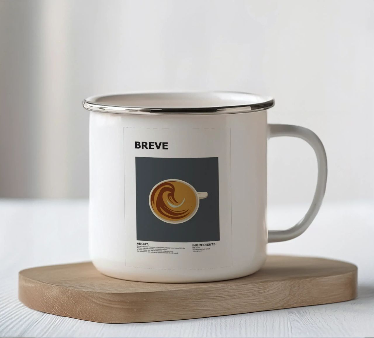 caffè breve tazza in smalto da Yeadon