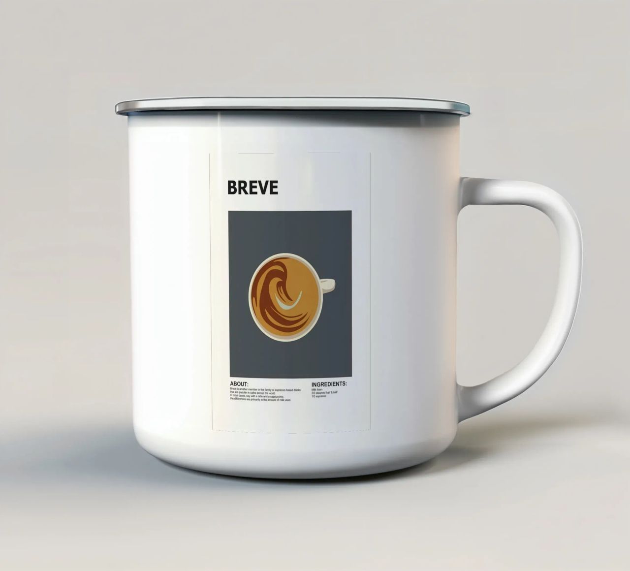 caffè breve tazza in smalto da Yeadon