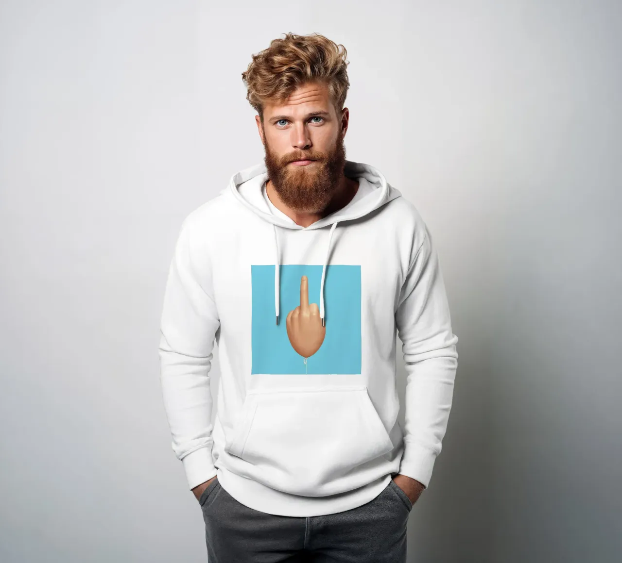 Middlefinger Balloon hoodie by suckertom