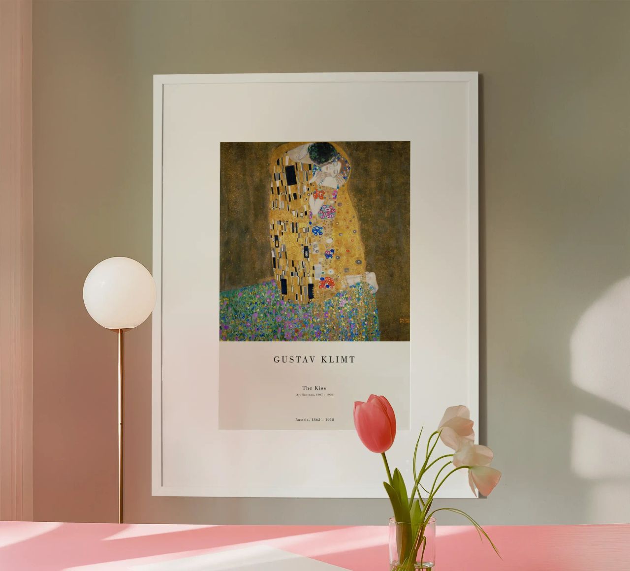 Gustav Klimt - Der Kuss Poster von Old Masters
