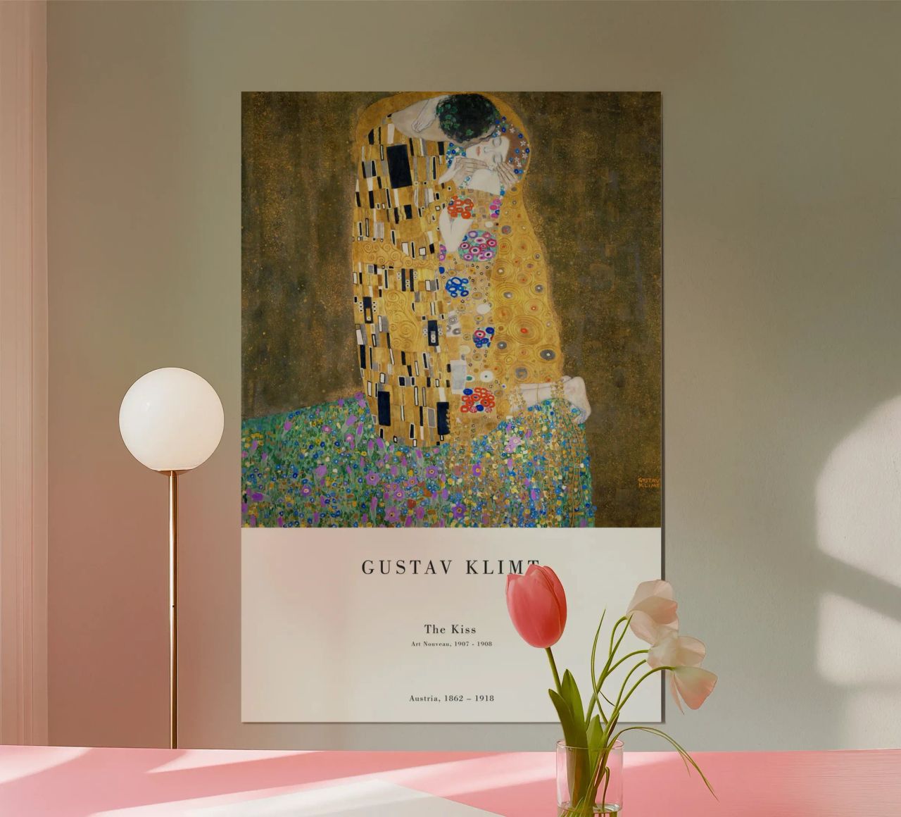 Gustav Klimt - Der Kuss Poster von Old Masters