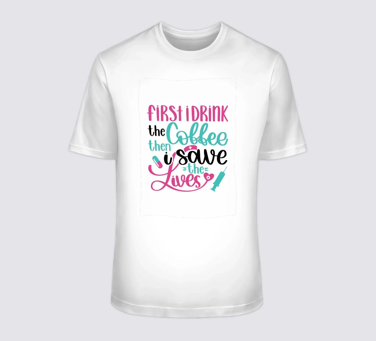 Caffè e poi salvo vite umane t-shirt da Raegen