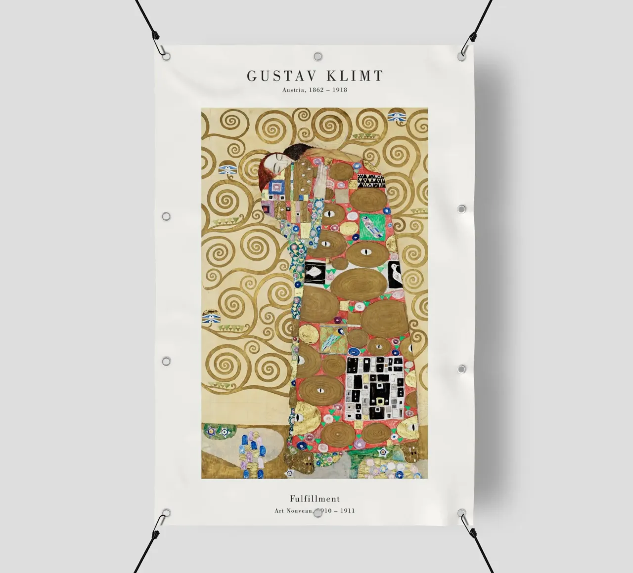 Gustav Klimt - Pienezza di vita telo in pvc da Old Masters