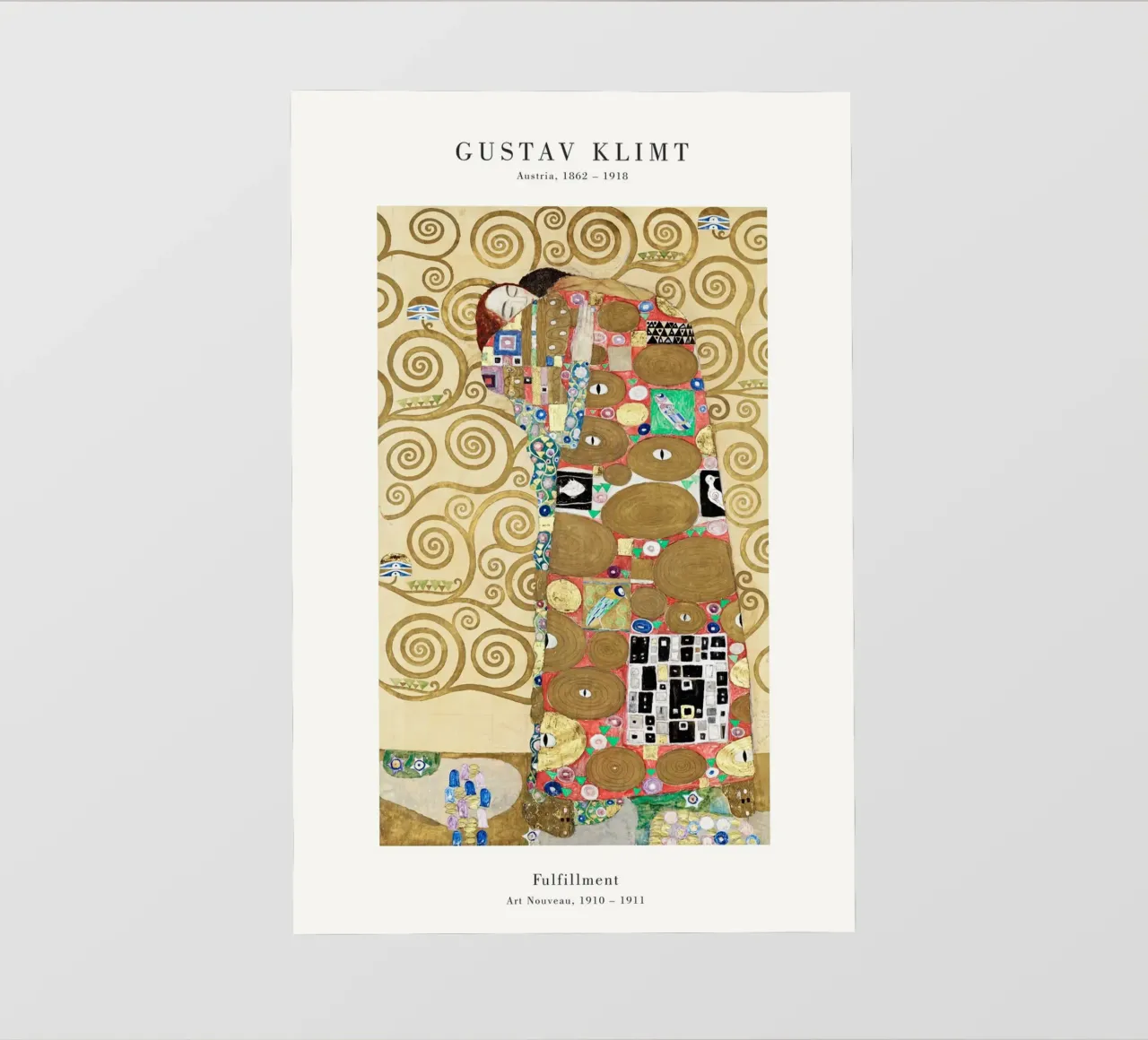 Gustav Klimt - Pienezza di vita telo in pvc da Old Masters