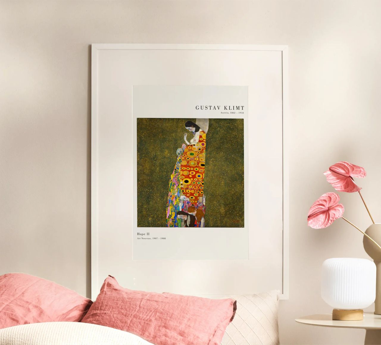 Gustav Klimt - Hoffnung II Poster von Old Masters