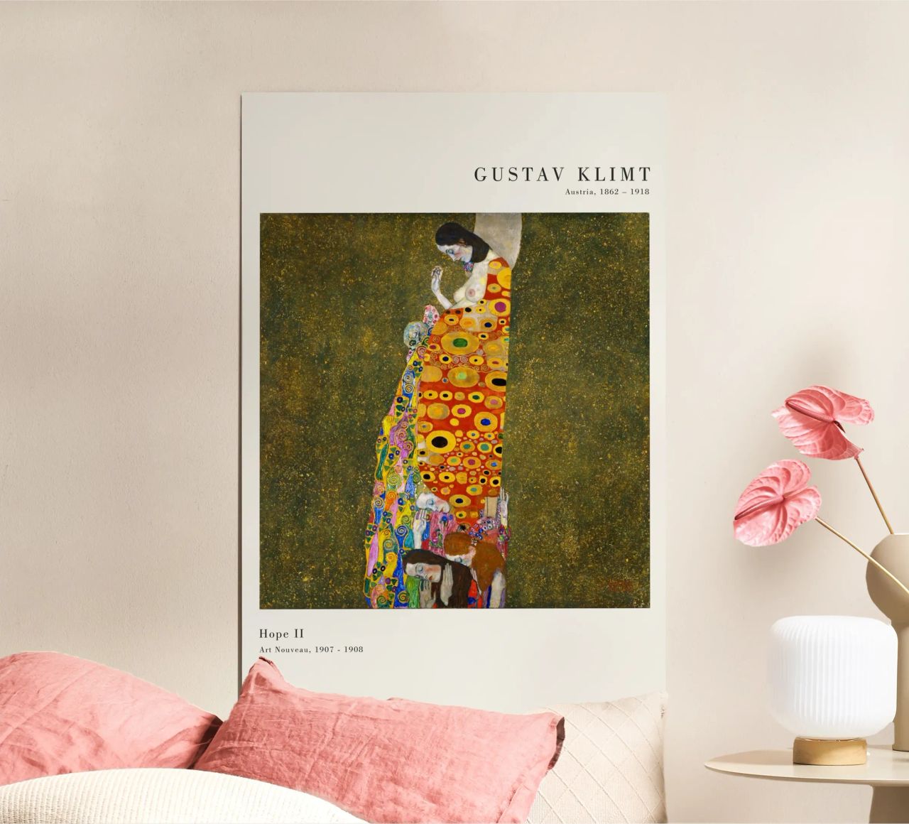 Gustav Klimt - Hoffnung II Poster von Old Masters
