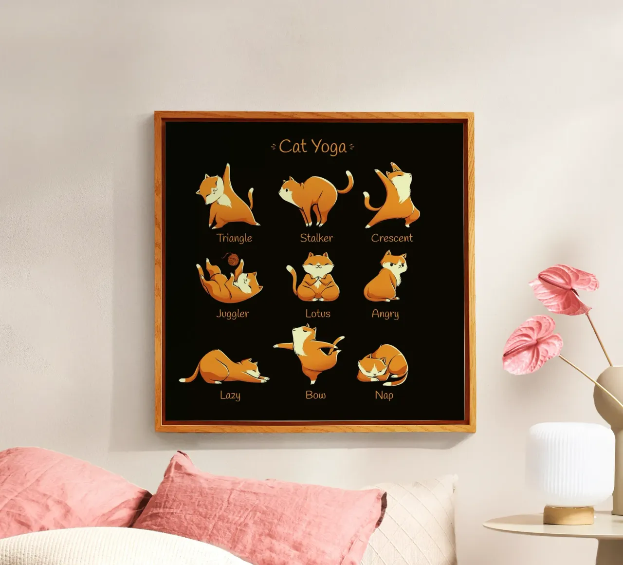 Yoga Cat plexiglass da Tobe Fonseca