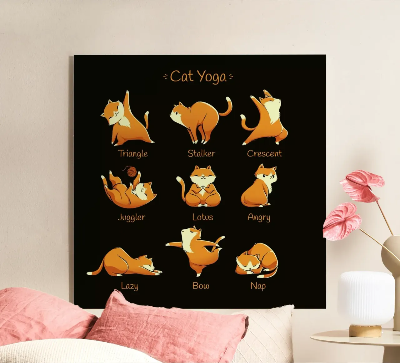 Yoga Cat plexiglass da Tobe Fonseca