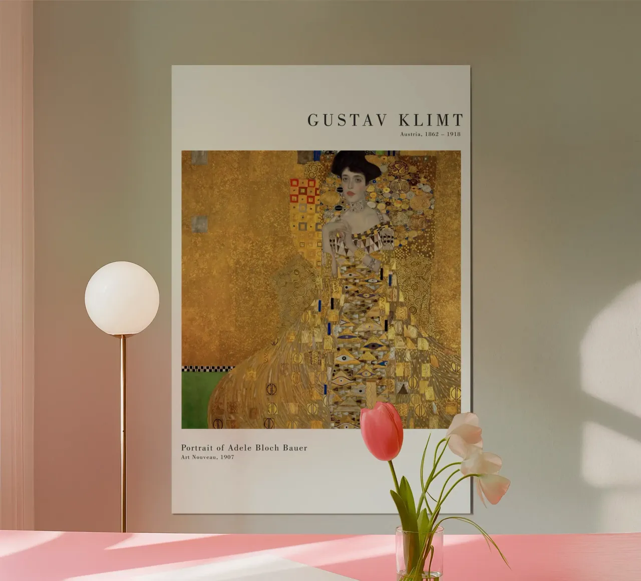 Gustav Klimt - Adele Bloch Bauer poster con telaio in legno da Old Masters