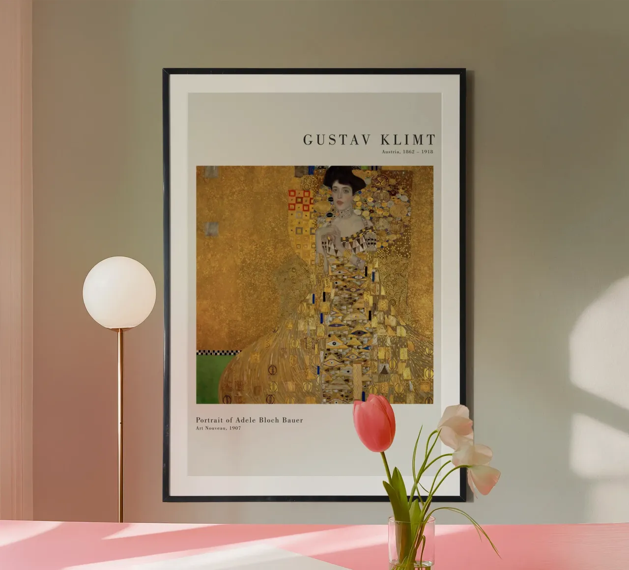 Gustav Klimt - Adele Bloch Bauer poster con telaio in legno da Old Masters