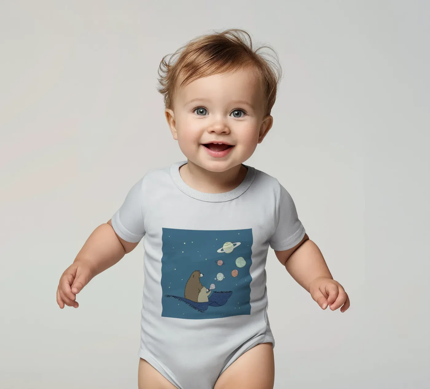 Bubbles babyrompertje korte mouwen van Christina Heitmann