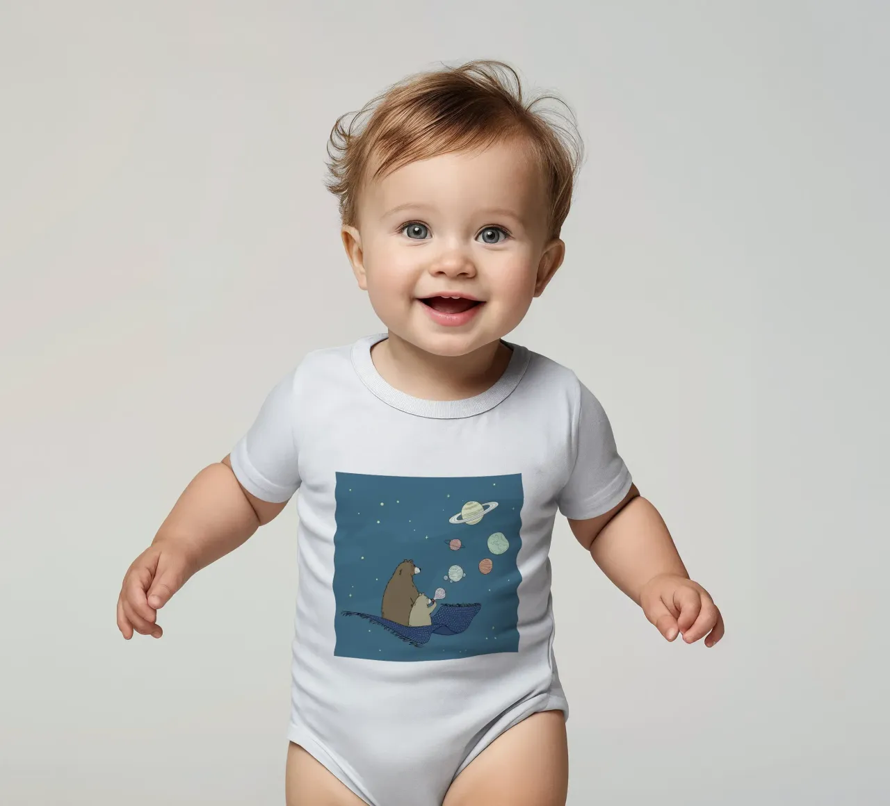 Bubbles body neonato maniche corte da Christina Heitmann