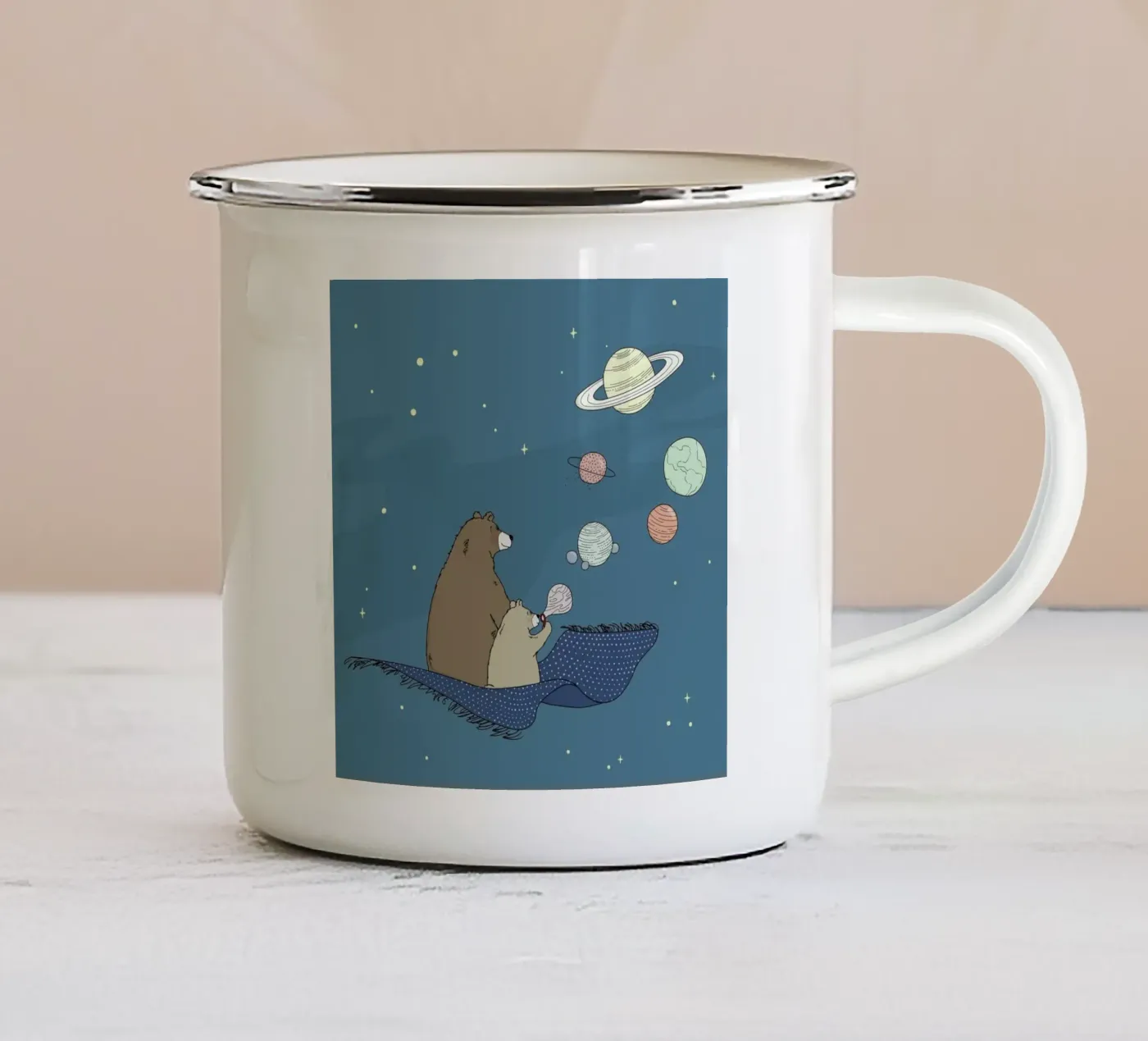 Bubbles emaille mok van Christina Heitmann