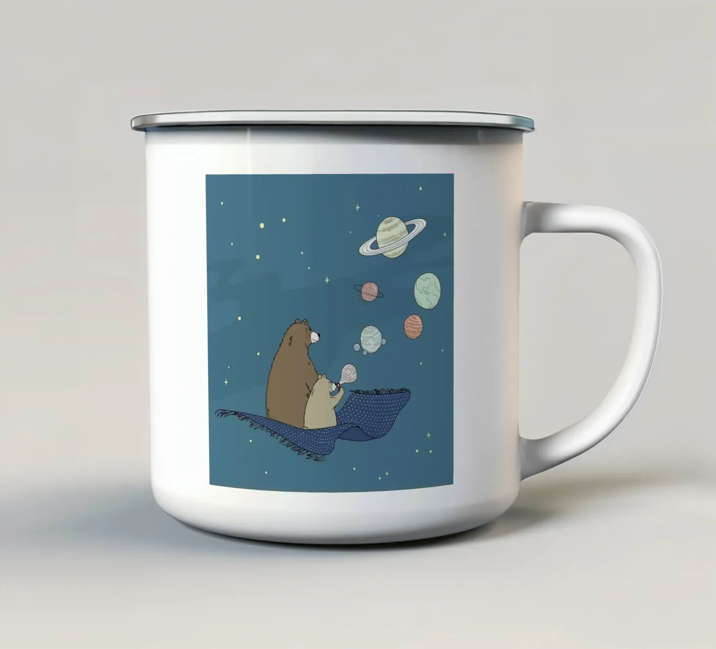 Bubbles emaille mok van Christina Heitmann