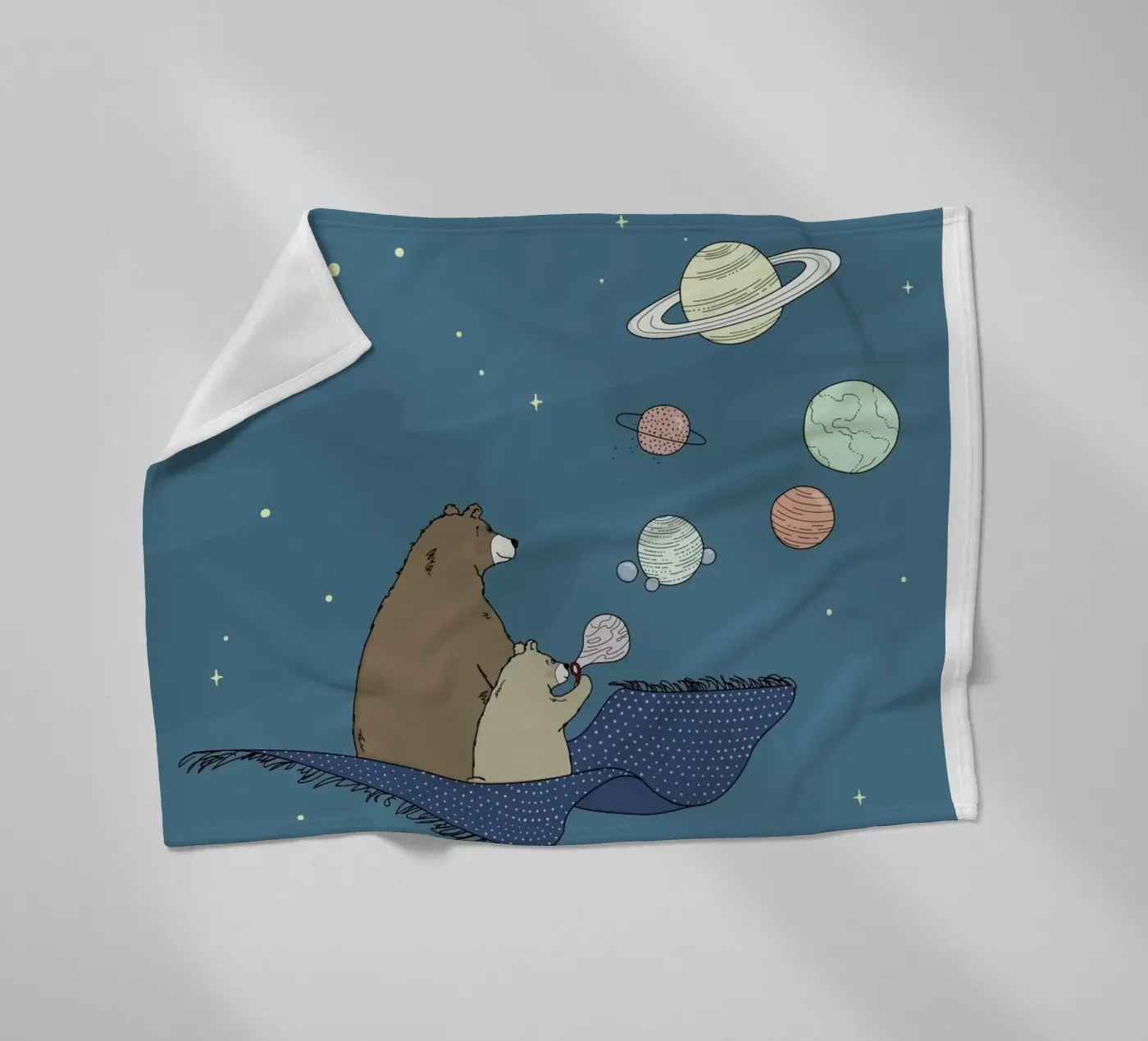 Bubbles fleece blanket by Christina Heitmann