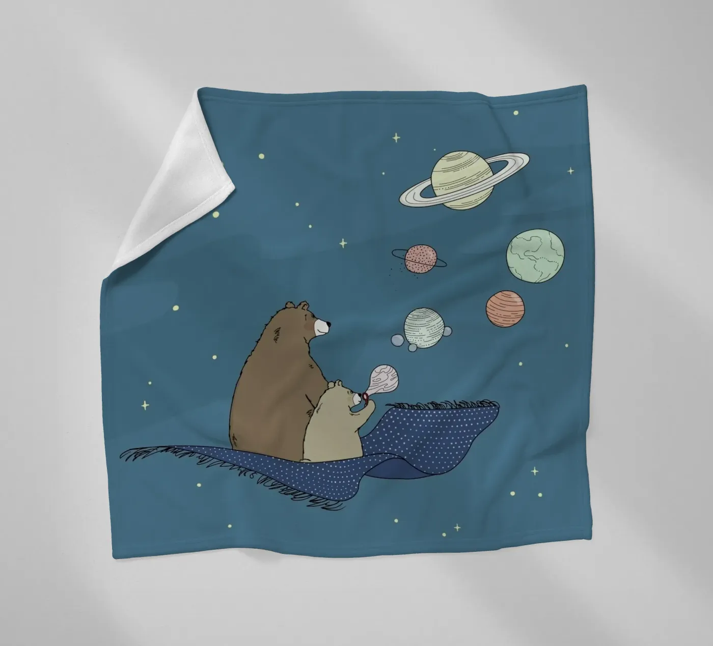 Bubbles fleece blanket by Christina Heitmann