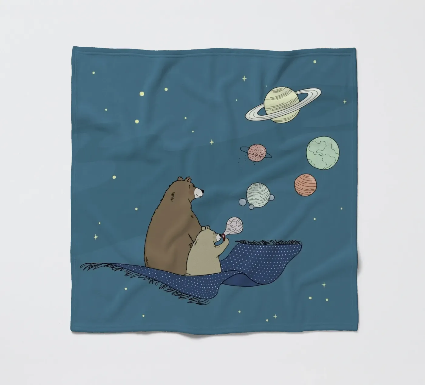 Bubbles fleece blanket by Christina Heitmann