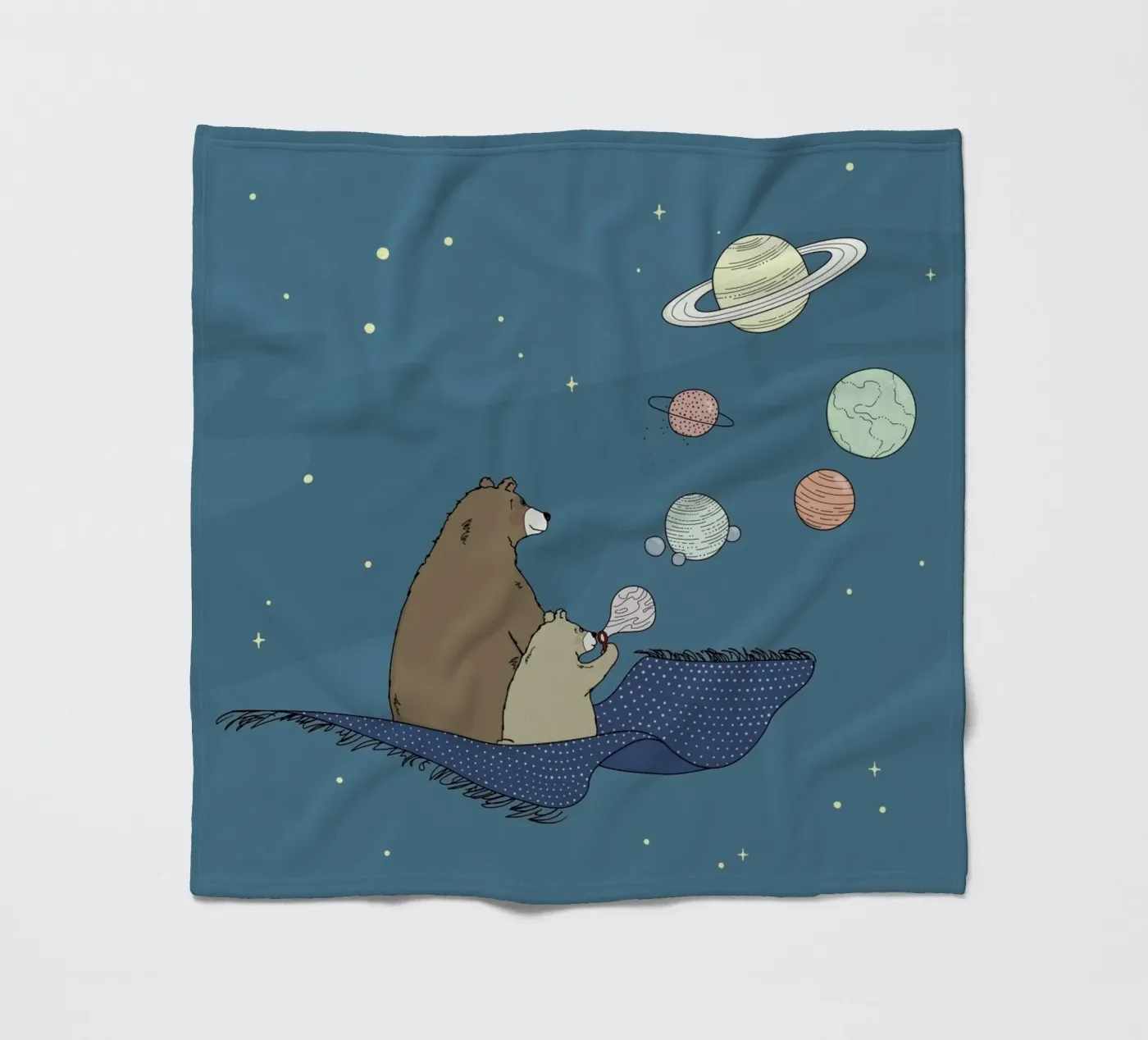 Bubbles plaid polaire de Christina Heitmann