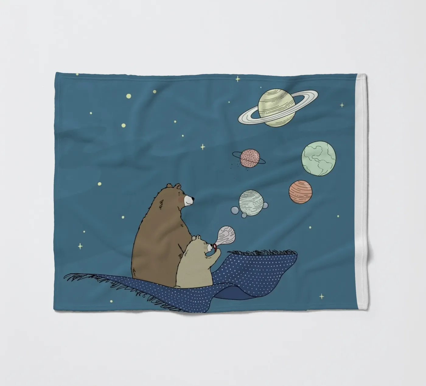 Bubbles plaid polaire de Christina Heitmann