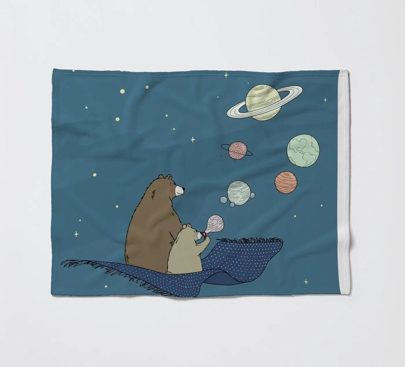 Bubbles fleece blanket by Christina Heitmann