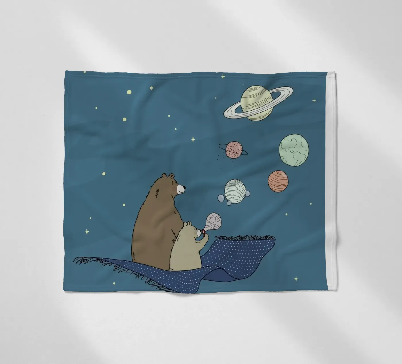 Bubbles plaid polaire de Christina Heitmann