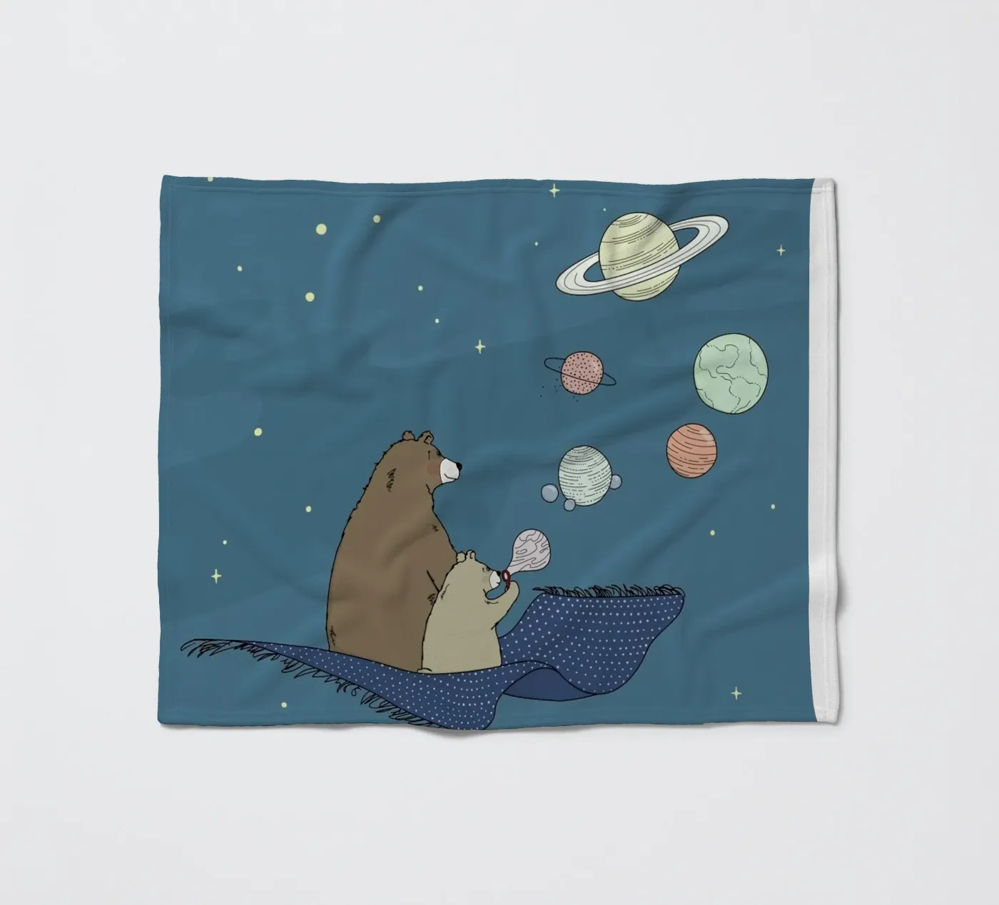 Bubbles fleece blanket by Christina Heitmann