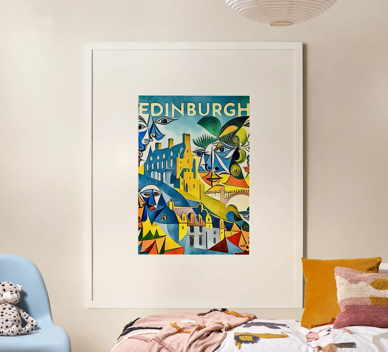 Edimburgo, Globetrotter poster con telaio in legno da ZAMART