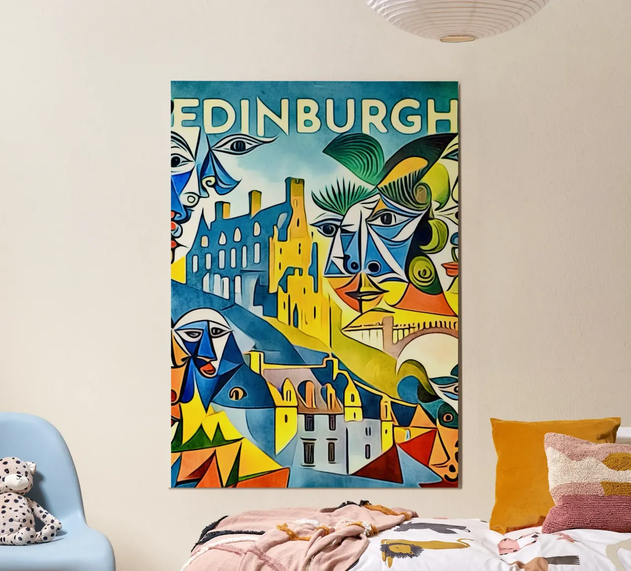Edimburgo, Globetrotter poster con telaio in legno da ZAMART