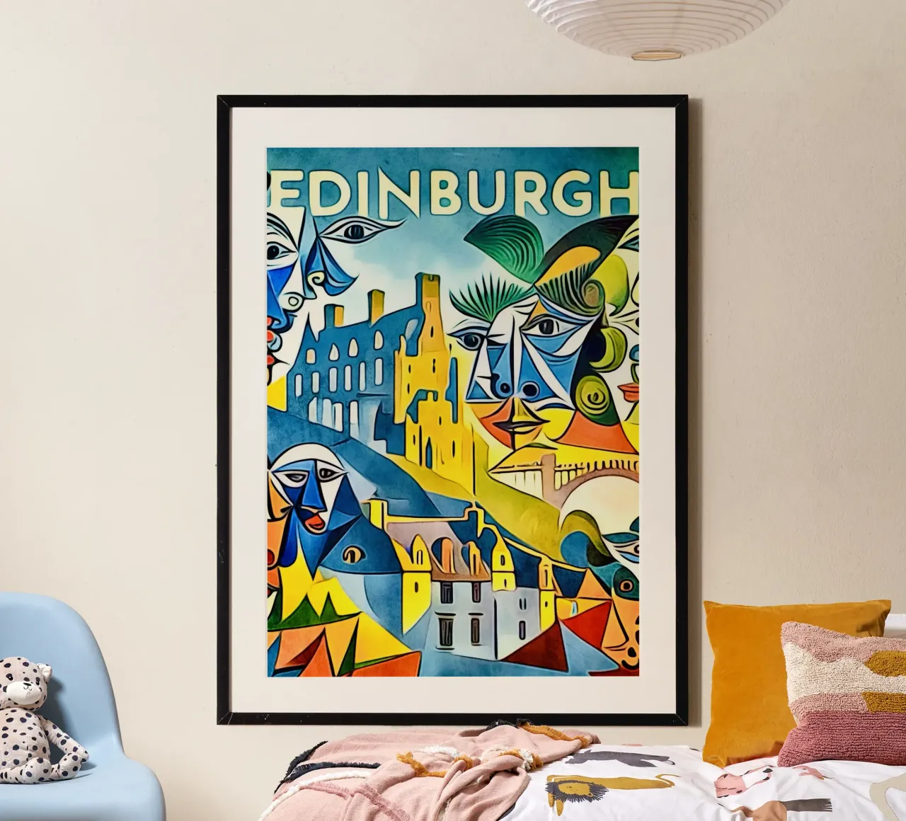 Edimburgo, Globetrotter poster con telaio in legno da ZAMART