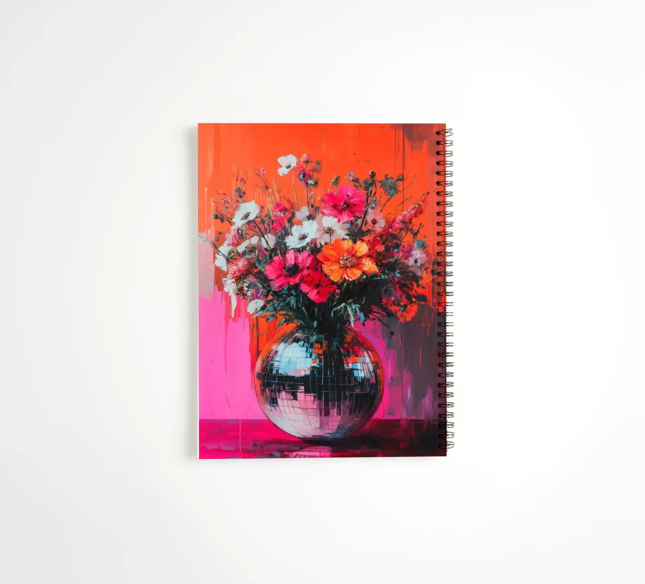 Disco flowers 2 spiral notebook by Katja Stehle Design
