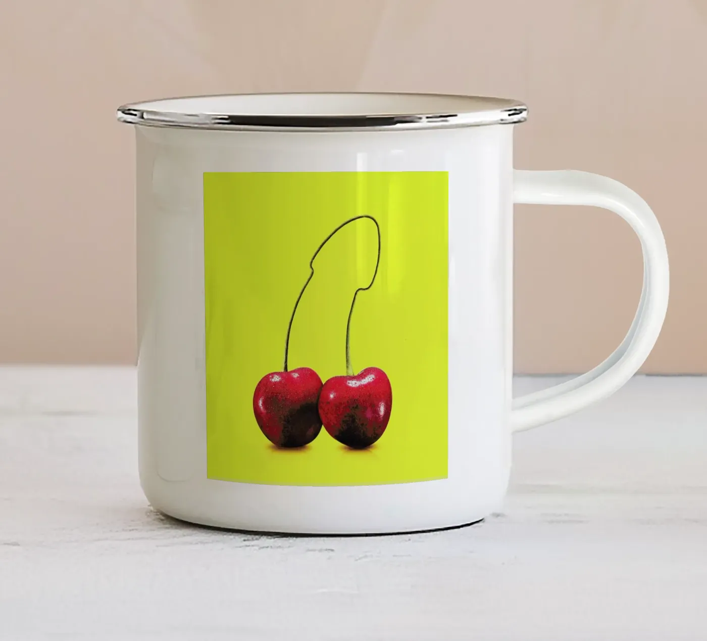 Cherrydick tazza in smalto da suckertom