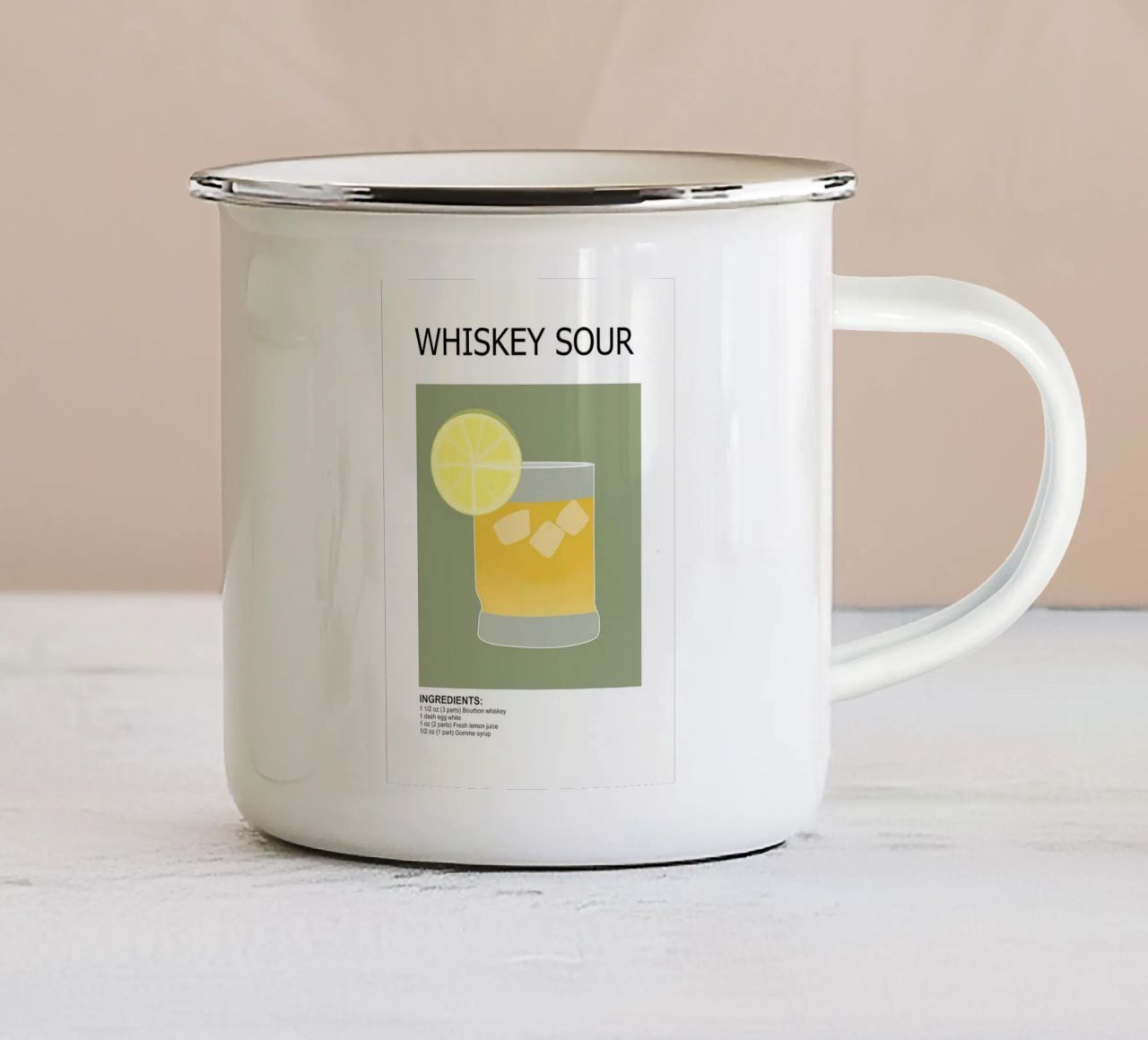 whisky sour tazza in smalto da Yeadon