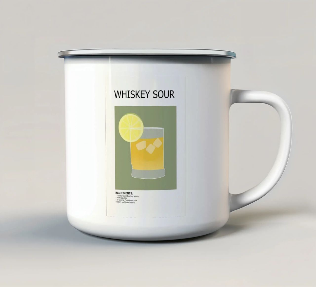 whisky sour tazza in smalto da Yeadon