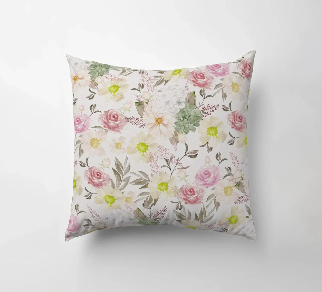 Danza circolare dei fiori in primavera cuscino da CalliLetters