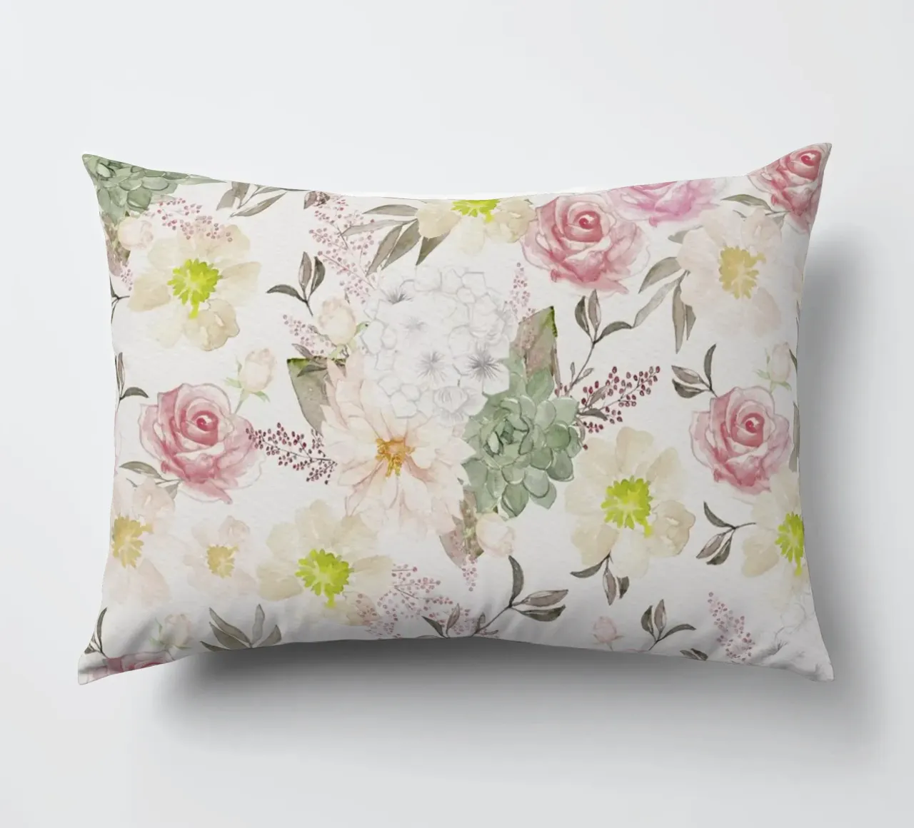 Danza circolare dei fiori in primavera cuscino da CalliLetters