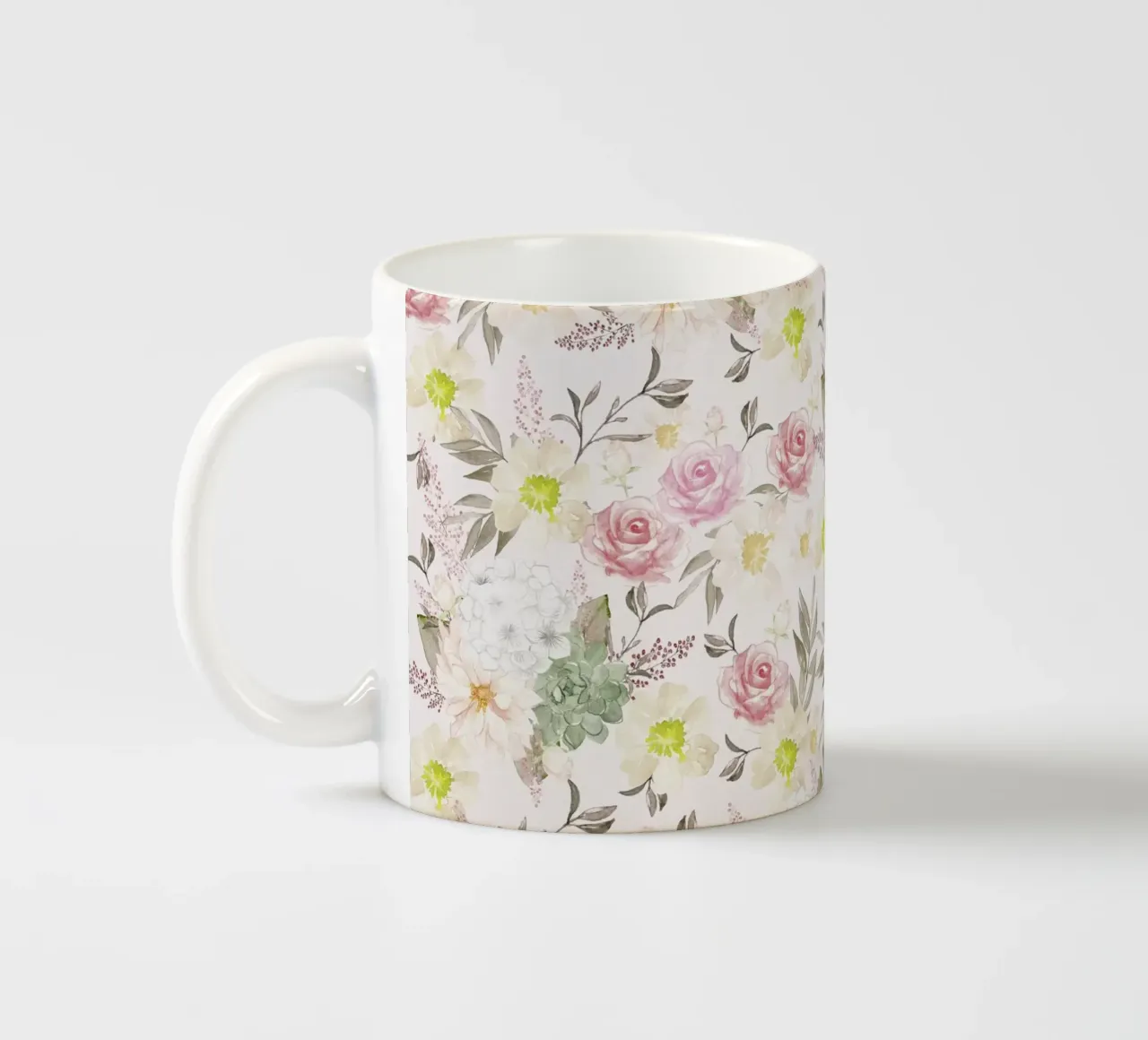 Danza circolare dei fiori in primavera tazza in ceramica da CalliLetters