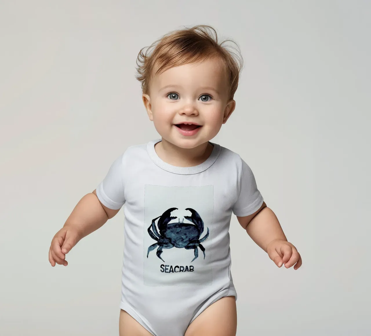 Seacrab body neonato maniche corte da Nathys_illustration