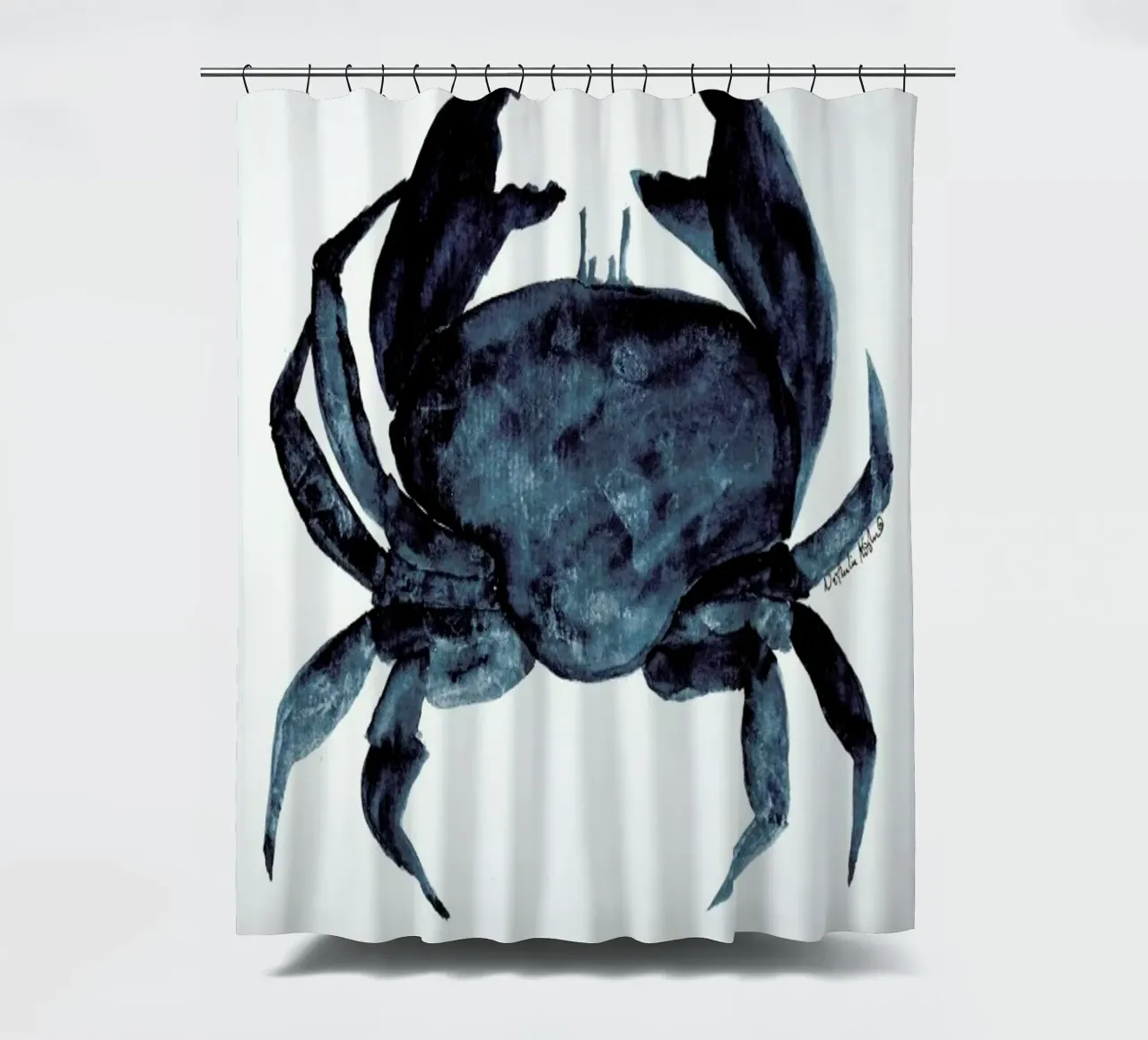 Seacrab shower curtain by Nathys_illustration